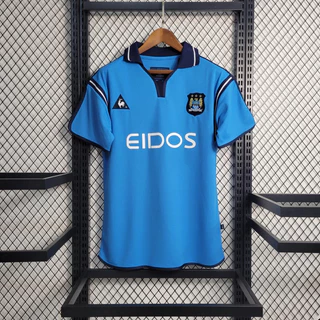 Retro 01-02 Manchester City Versão S-XXLThai Da Camisa De Futebol 1 : 1