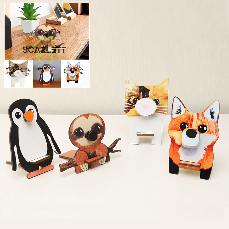 [Expositor De Óculos 3D Kawaii Animal Glasses Rack Cute Cartoon Carvings Sunglass Shelf Eyeglass Stand Jewelry Holder Showcase [Preferido]