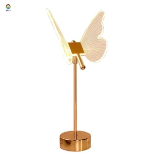 Candeeiro De Mesa Borboleta USB Luzes Noturnas Nórdicas Recarregáveis De Luxo Para Sala De Estar Decoração De Luminária De Quarto