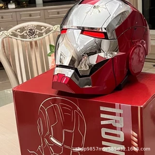 Capacete do Homem de Ferro Jarvis 1:1 Capacete de coleção MK5 inteligente controlado por voz tecnologia três em um pode iluminar 3GFP