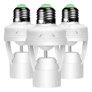 KIT Sensor De Presença Com Fotocélula Para Lâmpada Soquete