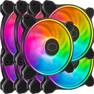 Kit 9 Cooler Master Masterfan PRETO MF120 HALO2 120mm ARGB