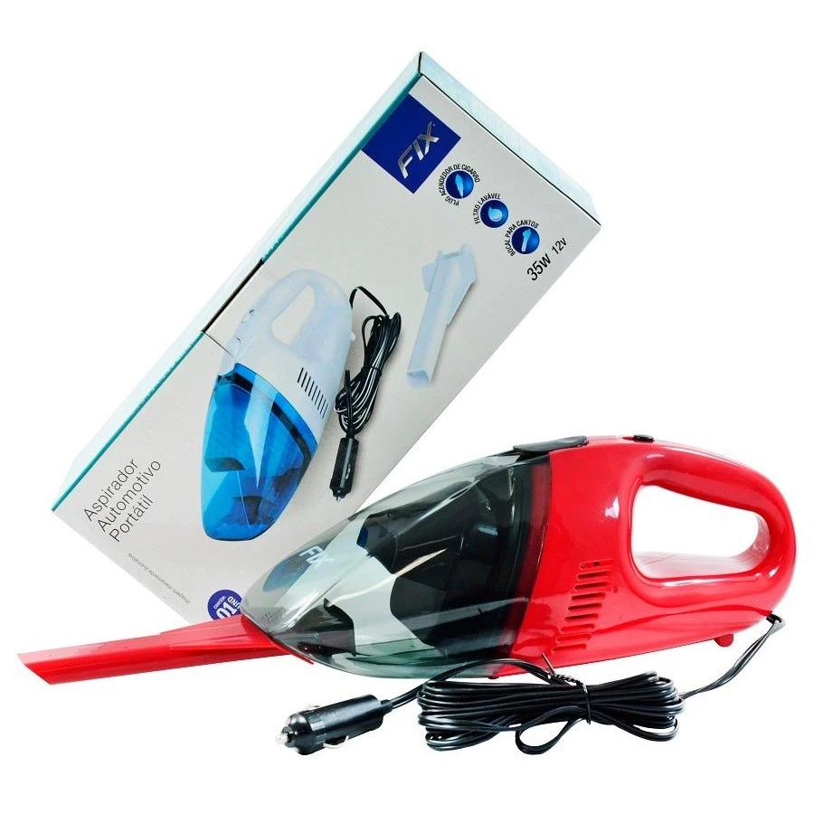 Aspirador de Pó Automotivo Portátil 12V 35W Fix Completo