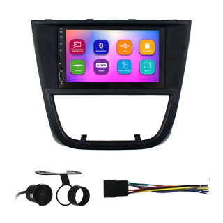 Kit Multimídia 7 Pol Gol Voyage Saveiro Cross Tropper G5 2008 2009 A 2012 Espelhamento Android Ios 2 Din Preto Camera Ré