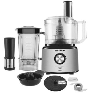 Multiprocessador Britânia BMP2700P 5 em 1 Inox Turbo 900W