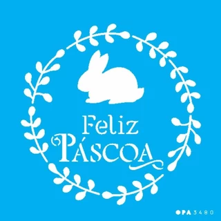 Stencil Opa 14 x 14cm - Feliz Páscoa II - 3480 em Oferta na Shopee