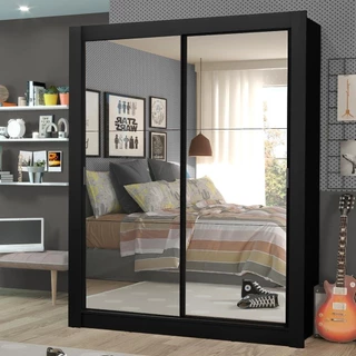 Guarda-Roupa Solteiro Madesa Dallas Plus 2 Portas de Correr de Espelho 4 Gavetas em Oferta na Shopee