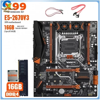 [Venda agora] HUANANZHI X99 BD4 placa-mãe E5 2670 V3 1*16GB DDR4 ECC RAM