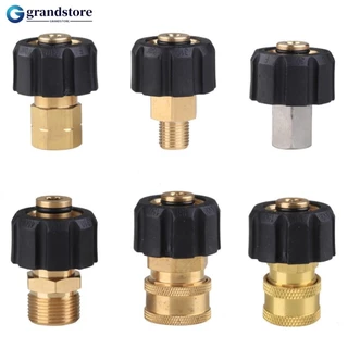 GRANDSTORE 1PC Adaptador De Pulverizador Pressão Para Carros M22 14 Macho 1/4 " 3/8 " M22 Conector Rápido De Pistola Bayonet M5U9