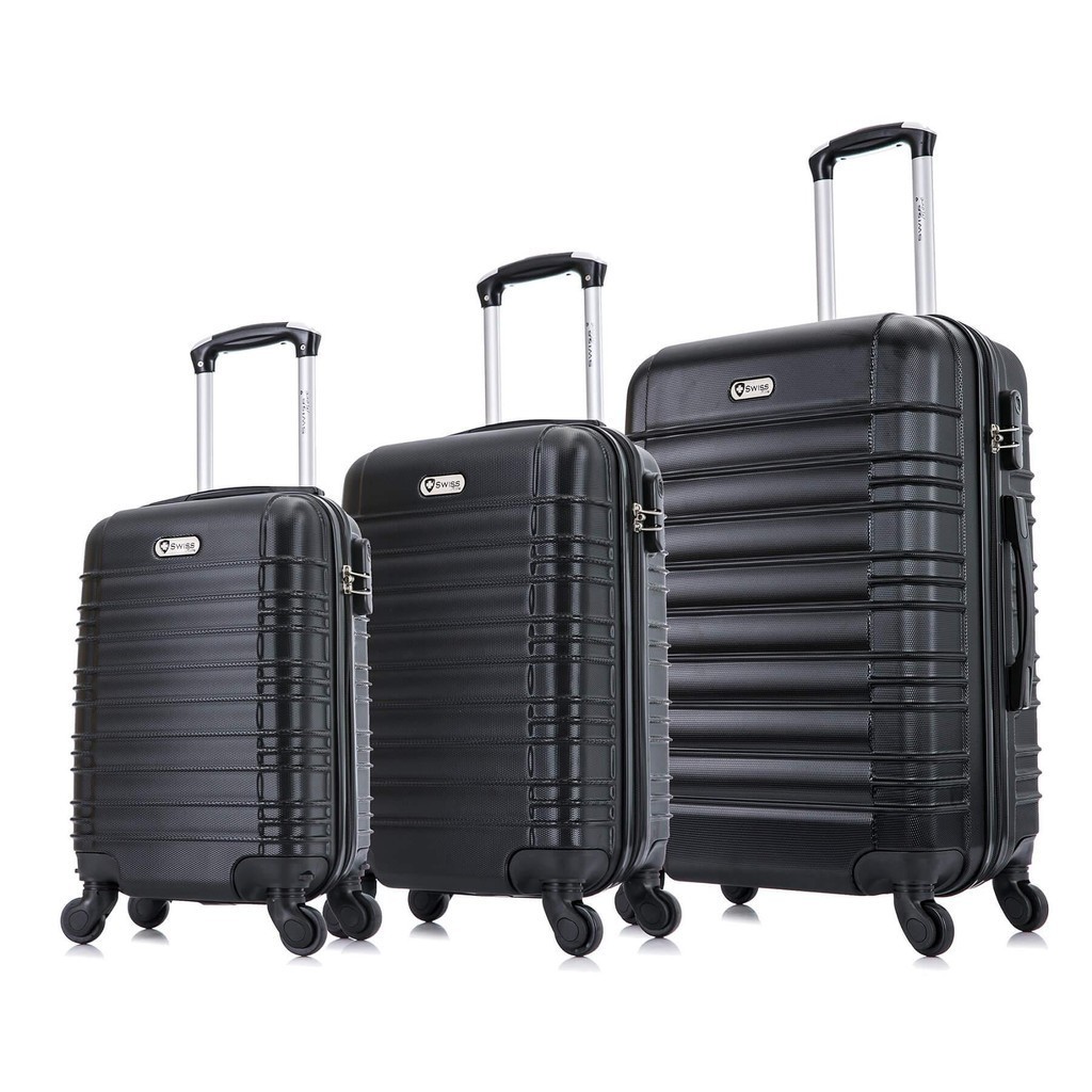 Conjunto de Malas de viagem PP, P e M Detroit Swiss Move Preta