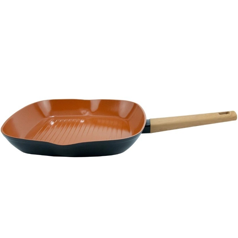 Caçarola Fracalanza Alumínio 24cm - Antiaderente Cerâmica Tampa Vidro