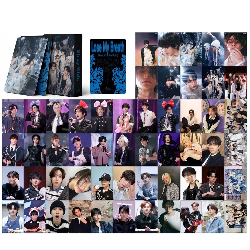 55pcs STRAY KIDS SKZ HOP Lomo Cartões Perder My Breath Magic