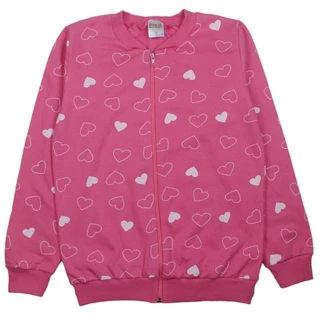Jaqueta Moletom Infantil Menina Estampado Casaco De Inverno