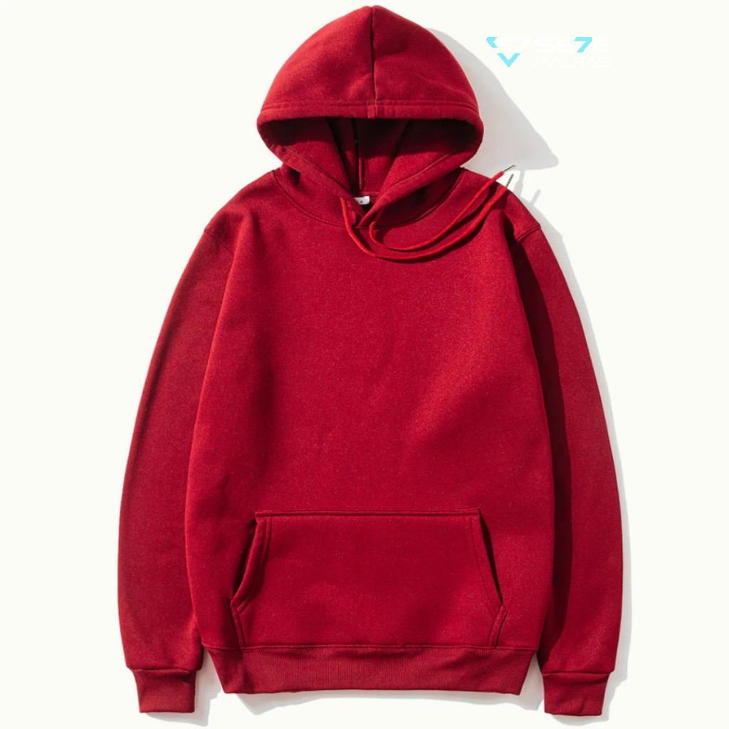 Blusa de Frio Moletom Basica Unissex Liso Varias Cores Promoção