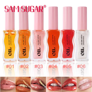 SAM Açúcar 6 Cores Hidratação Frutas Espelho Água Brilho Labial Óleo Mineral Líquido Vermelho Nu Maquiagem De Batom