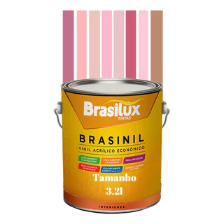 Tinta Rosa Acrílica de Parede Anti Mofo 3,2l Brasinil