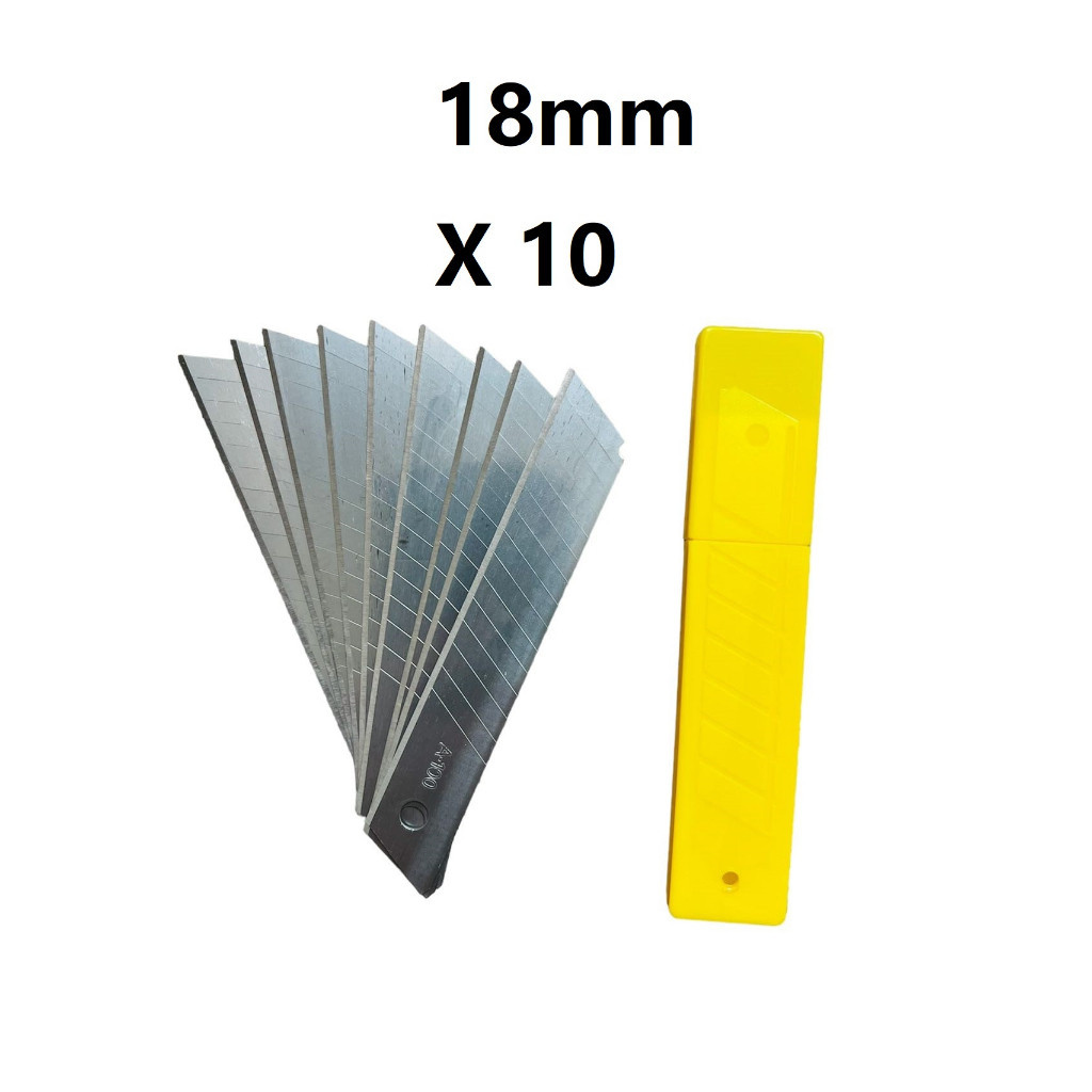 Kit Jogo Lâmina Para Estilete 18mm - 10 peças