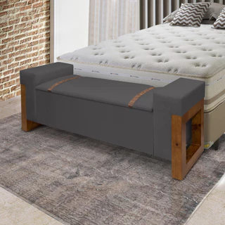 Recamier Divã Luxo Banco Baú Retro Casal 1,30m Moderno Puff Guardar Sapateira Enxoval