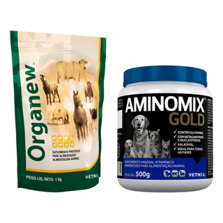 Organew Pó 1 Kg + Aminomix Gold 500g - Vetnil