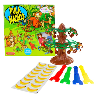 Brinquedo Pula Macaco Crianças Galho Lança Macaquinho Jogo Educativo Habilidade Motora e Coordenação