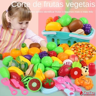 Shipped in 24 Hours Conjunto de 25 Peças Cortar Frutas Brinquedos Alimentos Vegetais Cozinha Kids Play Home Prefinse Play Educacional Presentes de Aniversário 001