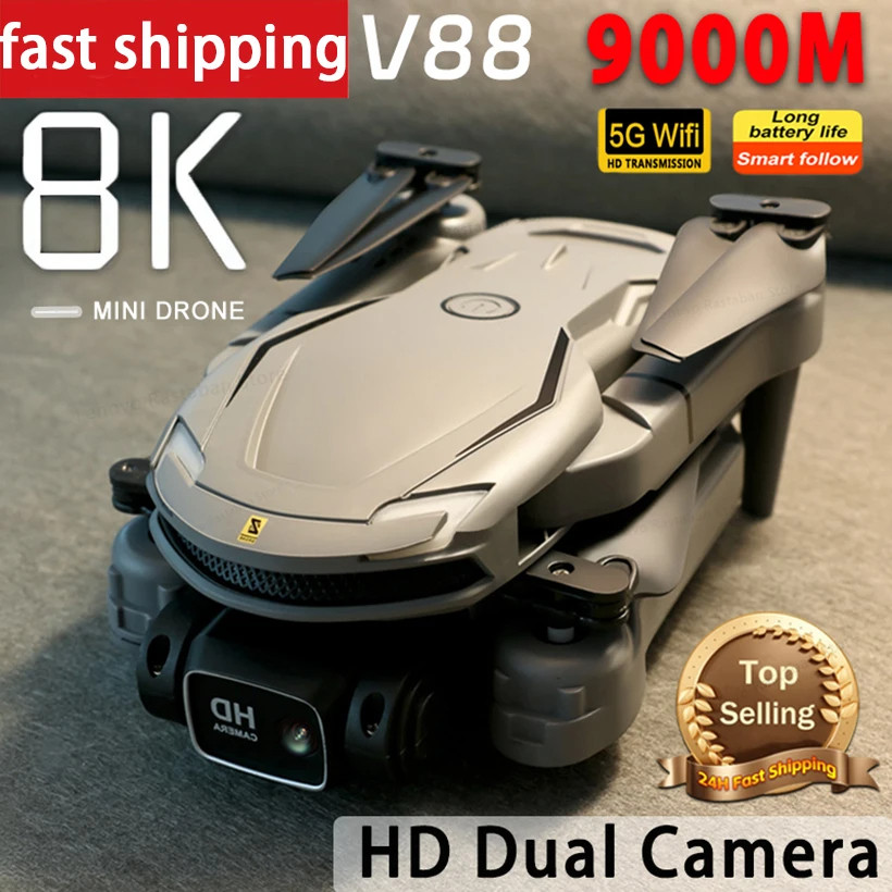 Drone Profissional Xiaomi Mijia V88 Gps E Câmera Dupla 8k Preto