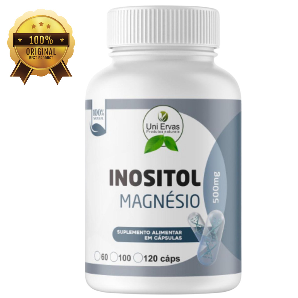 Magnésio Inositol - 120 capsulas - 500mg | Shopee Brasil
