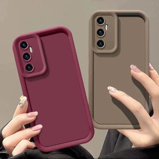 Para Realme C65 C63 C67 C53 C51 Nota 50 60 4G 13 Pro + 5G Capa De Silicone Líquido Quadrado De Proteção Da Câmera