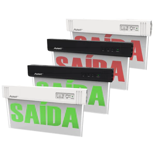 Luminária Placa Saída Luz de Emergência 1w Bivolt 30Lm 6000K Avant em Oferta na Shopee