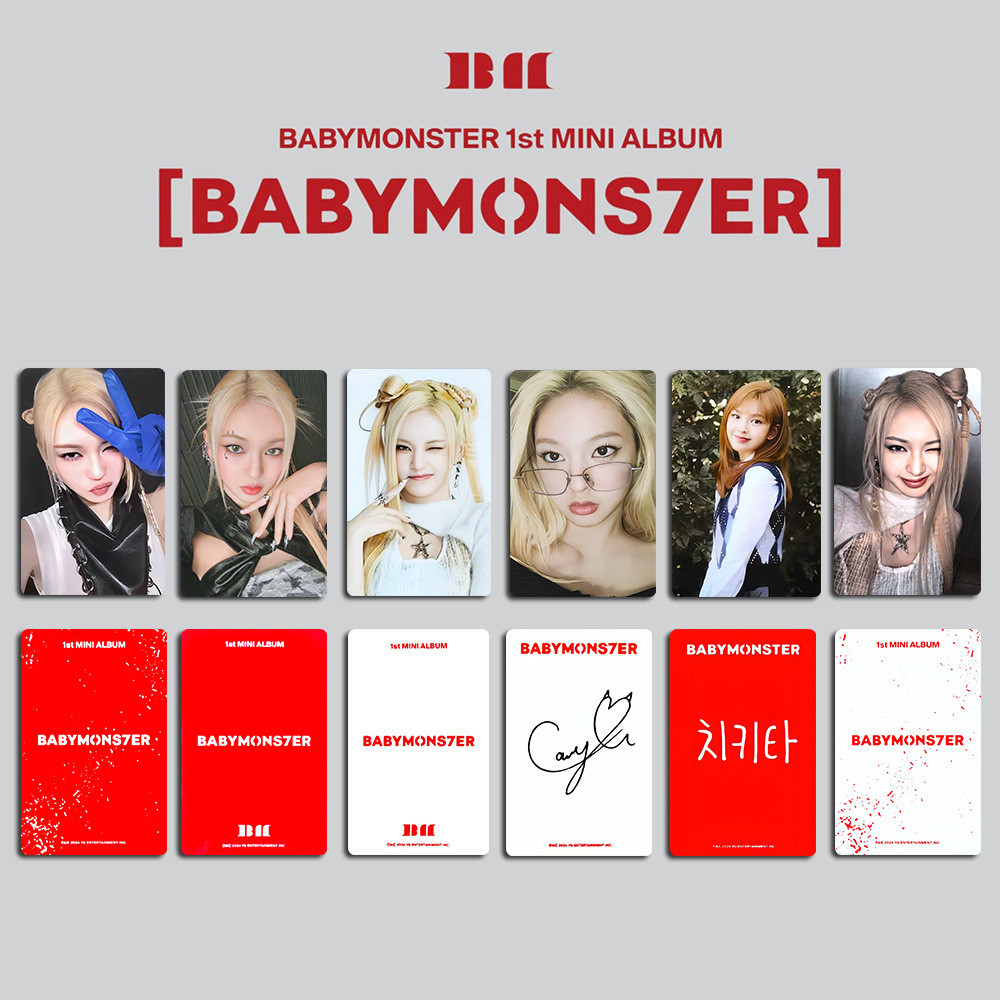 Kpop Idol BABYMONSTER Álbum BABYMONS7ER Cartões Fotográficos