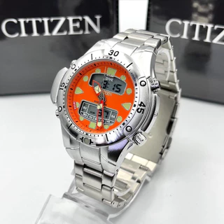 Relógio Citizen Aqualand Pulseira de Aço Masculino A Prova D'Agua Promoção