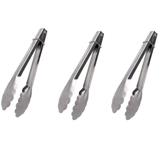 Kit Com 3 Pinças Pegadoras De Alimentos - 22 CM - Clinck