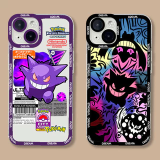 Capa De Celular De Anime Pokemon Gengar Para Xiaomi 14 13T 13 12T 11T 12 10T 10 Pro Mi 11 Lite 5G NE Poco X6 F6 F5 X5 X4 X3 M6 F3 Silicone Roxo Macia Transparente