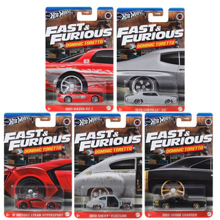 Hot Wheels Rodas Quentes Rápidas E Furiosas HNR88 Mazda RX7 Lycan Chevrolet 1/64 Modelo De Carro De Liga Leve