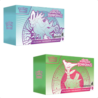 Pokemon 2x Box Treinador Avançado EV5 Forças Temporais TCG Estampas Ilustradas Copag 34072