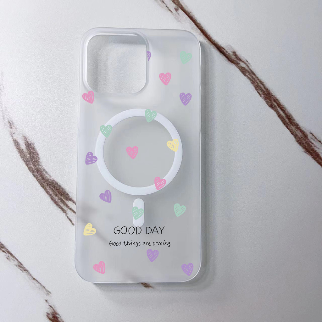 Caixa Traseira Feminina Branca Do Coração Amor Adequada Para Iphone 11promax 11 12promax 12 13 14 15 pro max 14promax 15plus