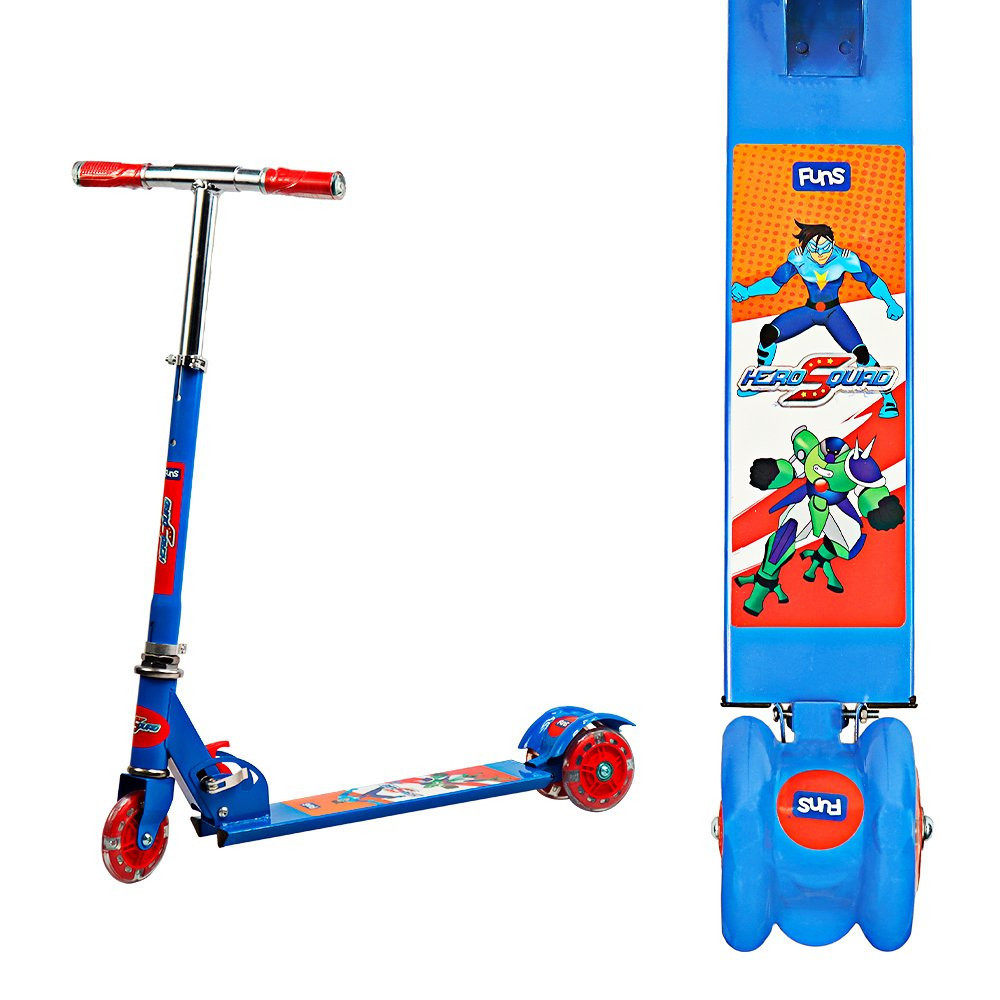 Patinete Infantil Masculino Hero Squad - 3 Rodas que Acendem Luz LED ...