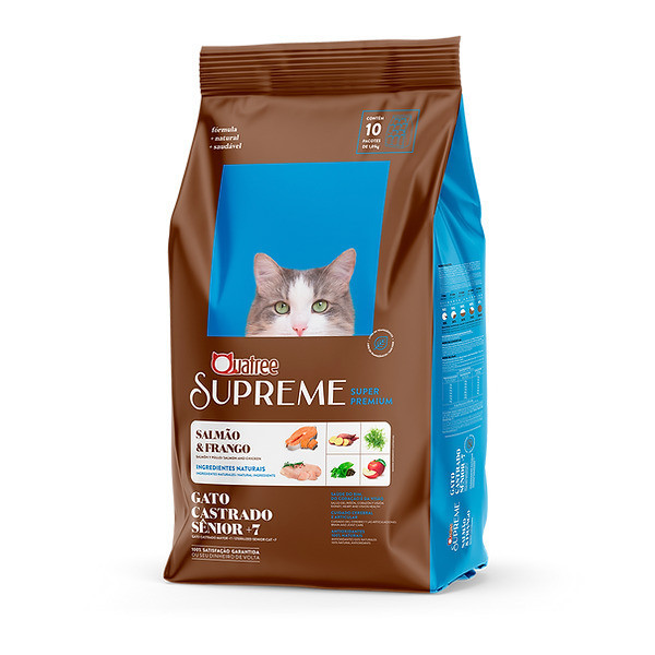 LANÇAMENTO RAÇÃO GATO IDOSO Quatree Supreme Gatos Sênior +7 Castrado ...