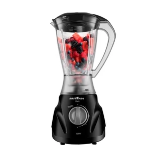 Liquidificador Britânia Black | Copo de Plástico, 4 Velocidades + Pulsar, 600W, Preto em Oferta na Shopee