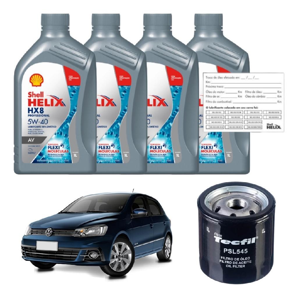 Kit Troca de Óleo Shell + Filtro Gol G6 G7 2014 A 2022 Vw50888 | Shopee ...