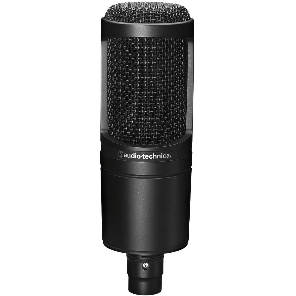 Microfone Condensador Audio-Technica, cardióide, XLRM de 3 pinos - AT2020 PodCast