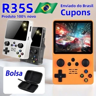 Mini Console De Jogos Portátil R35S 64 Gb 15000 3.5 " Tela HD IPS 2 Emuladores ArkOS 2.0 (Enviado Do Brasil)