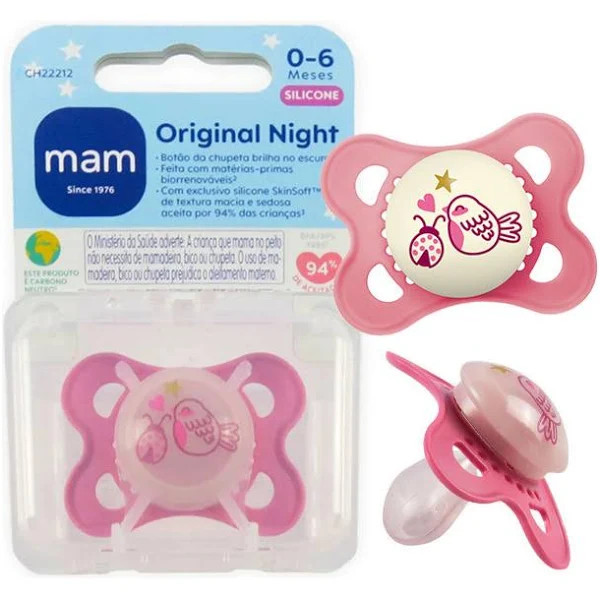 Mam Comfort Chupete 100% Silicona Azul Con Caja Esterilizadora 2 Uds