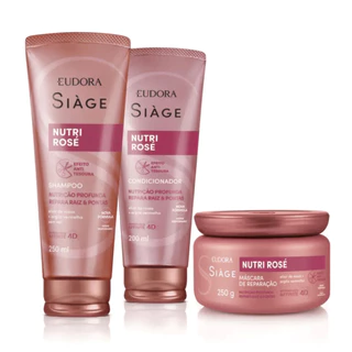 Kit Siàge Eudora Nutri Rosé Shampoo + Condicionador + Máscara