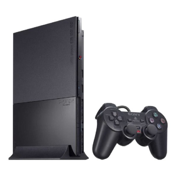 Sony PlayStation 2 Slim Standard Charcoal black + 3 Jogos