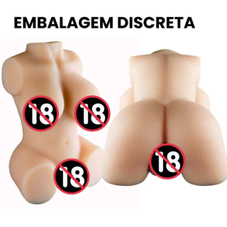 Masturbador Masculino Corpo com Vagina e Ânus Penetrável Realista Cyberskin