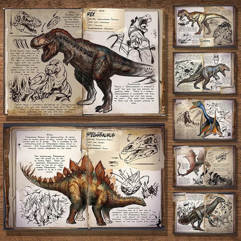 Quadro Modular de Lona Ark Survival Evolved, Pintura de Jogo de ...