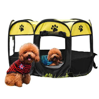 Cercado Casinha Chiqueirinho Dobravel Portatil Cão Gatos Pet