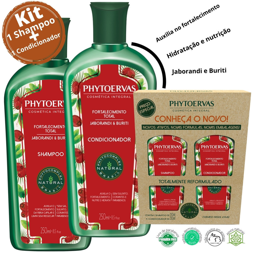 Kit Phytoervas Shampoo + Condicionador Fortalecimento 500ml