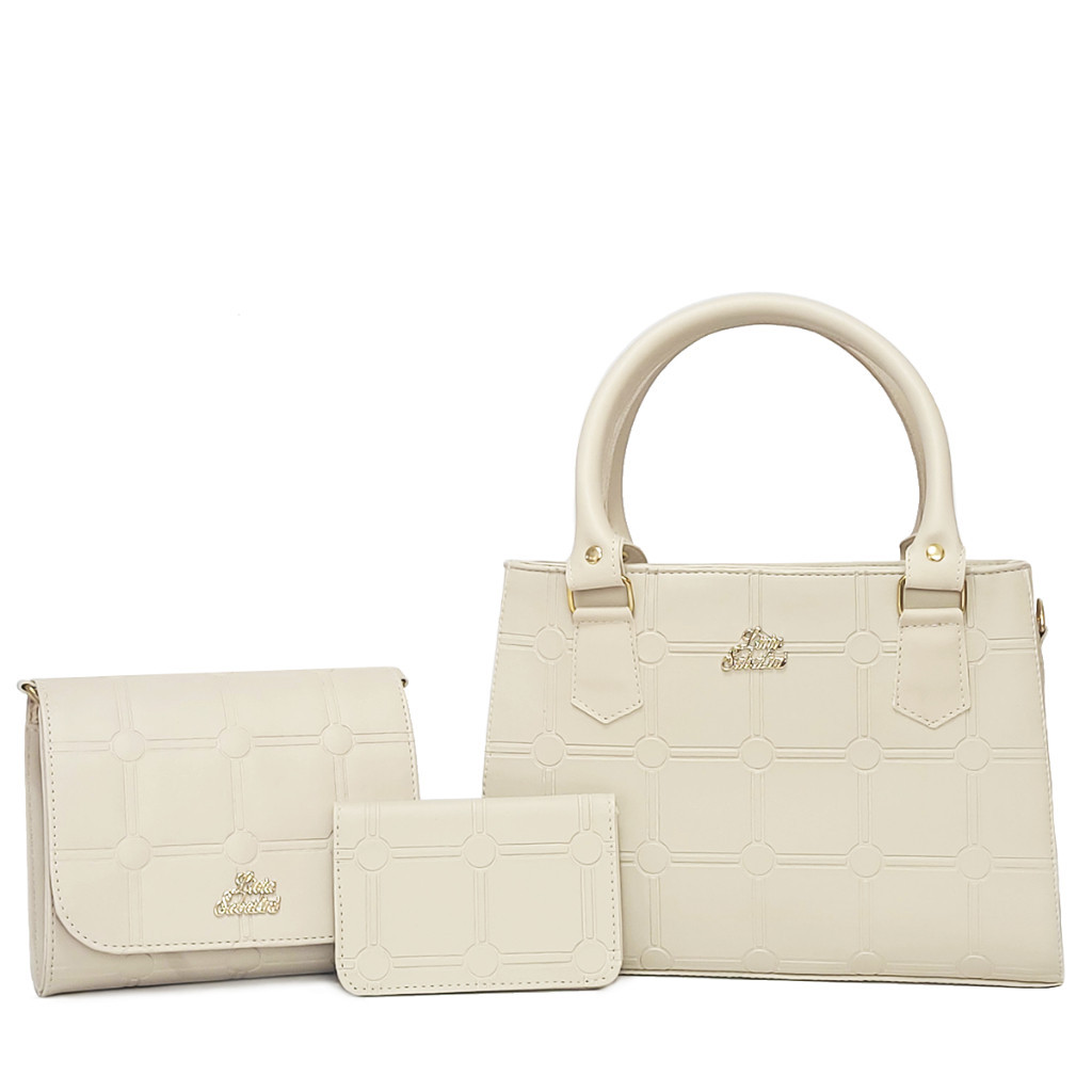 Kit Bolsa Feminina Transversal 3 Peças + Bolsa Pequena + Carteira Promoção Livia Sabatini